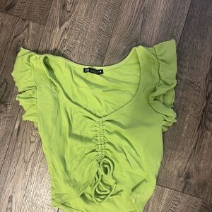 Zara green crop top